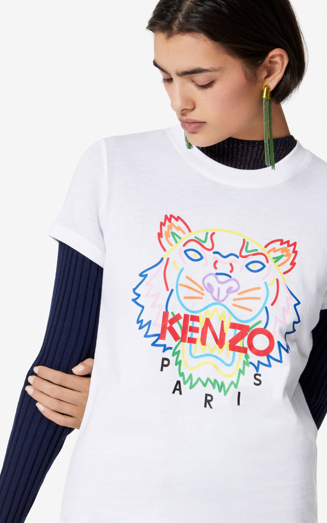 Camisetas Kenzo Tiger Mujer Blancas - SKU.1272802